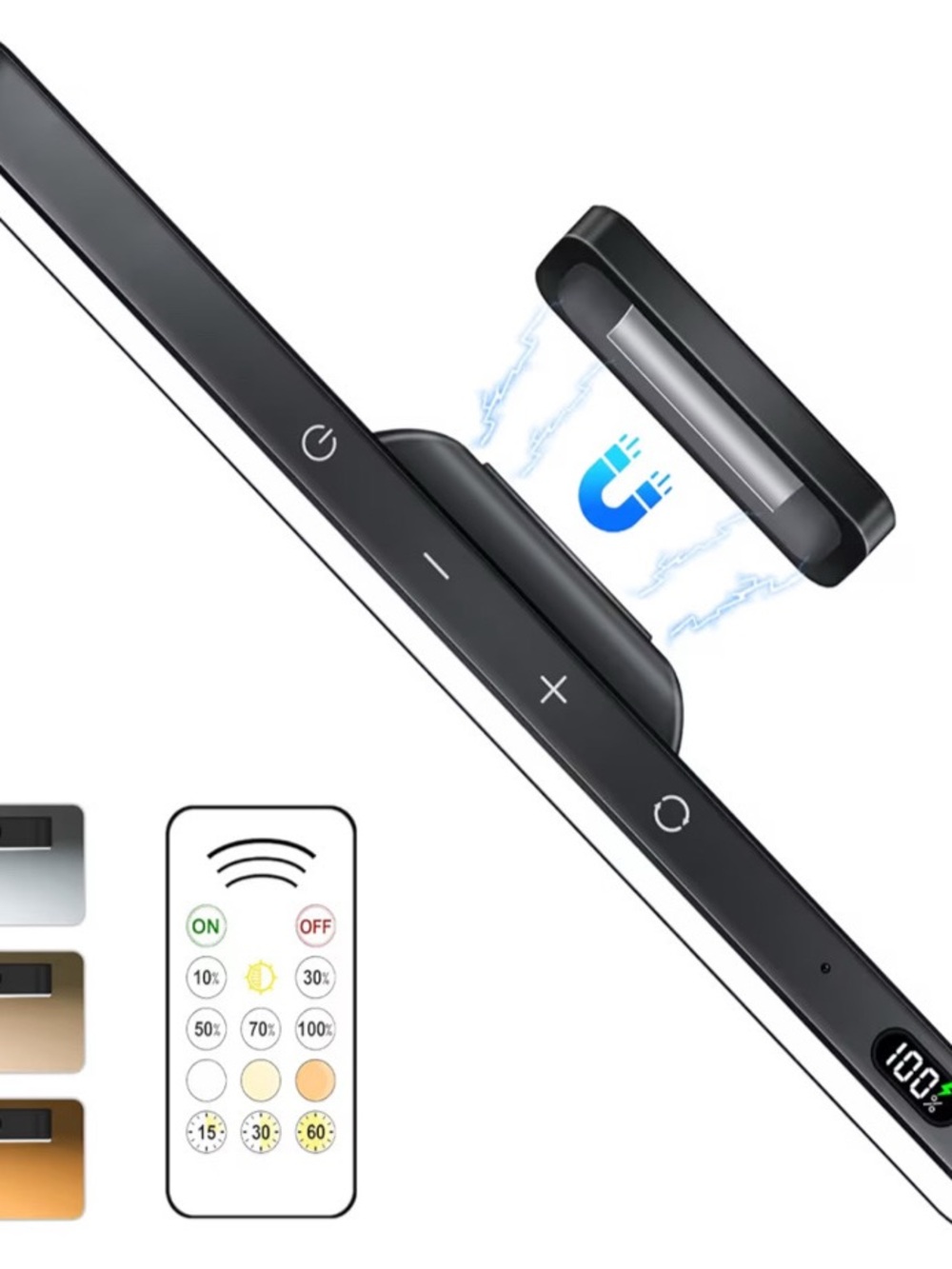 WILLED 3W Rechargeable Light Bar with Romote Control,3 3W, Remote Control
